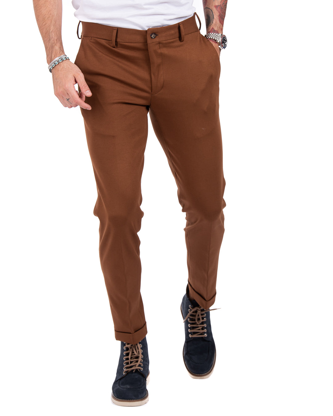 Mustang - camel milan stitch trousers