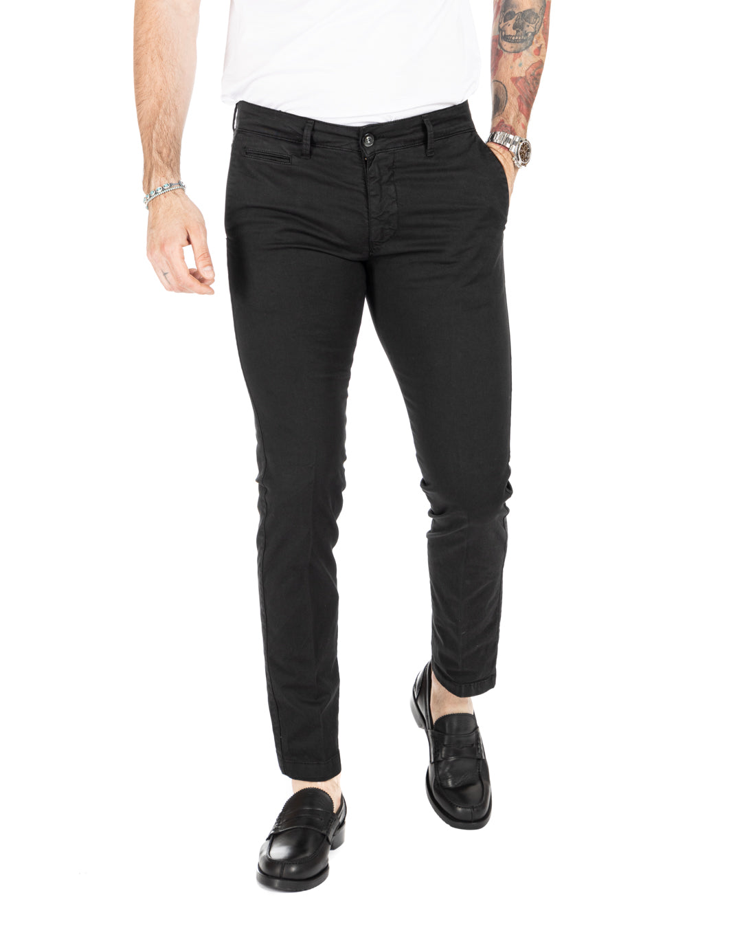 Frank - black basic trousers