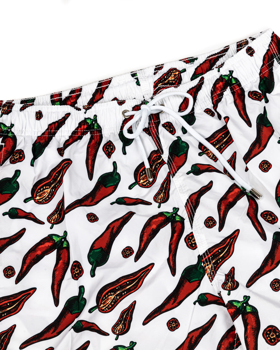 Swimsuit - White chili pepper pattern