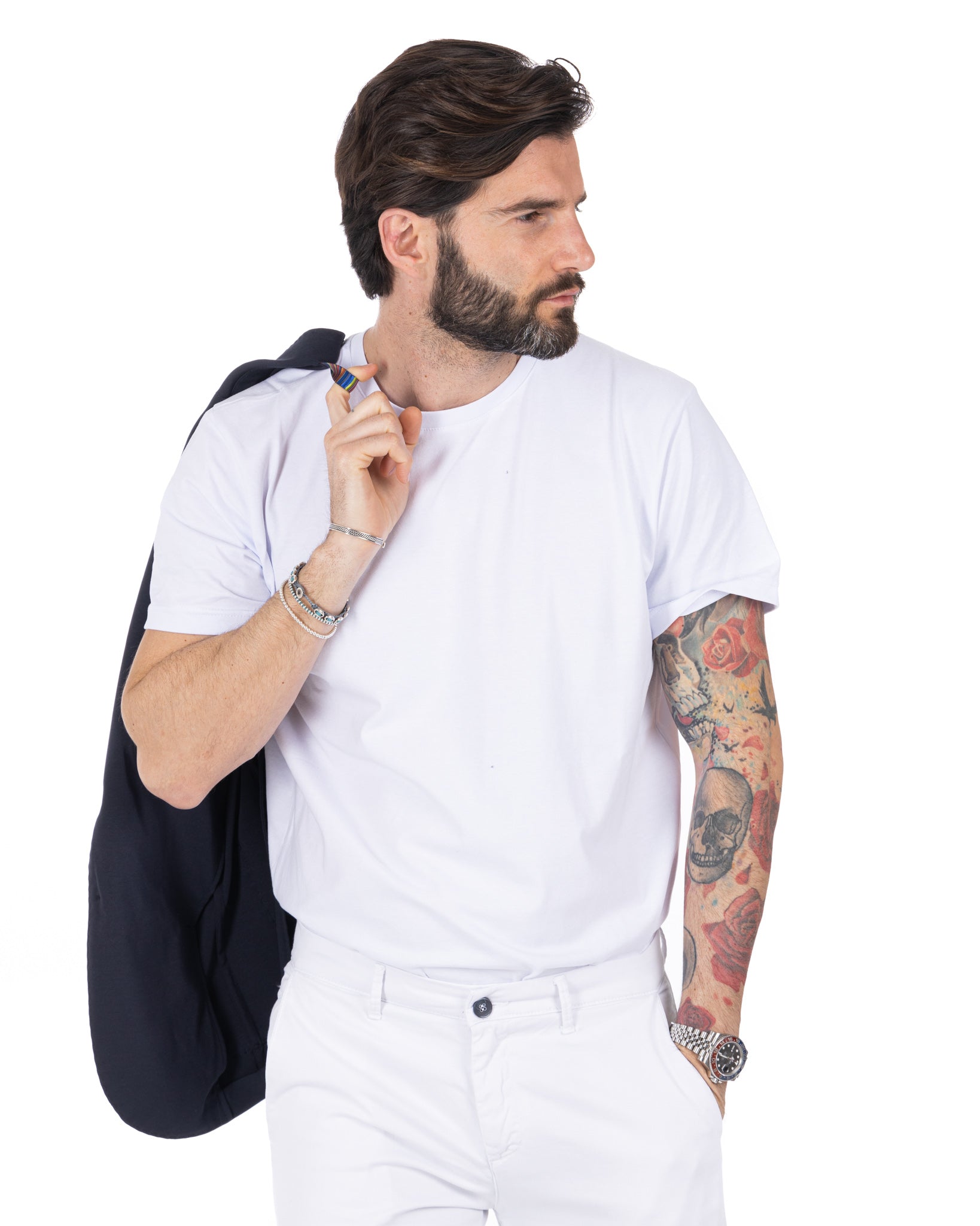 Harry - t-shirt en coton stretch blanc