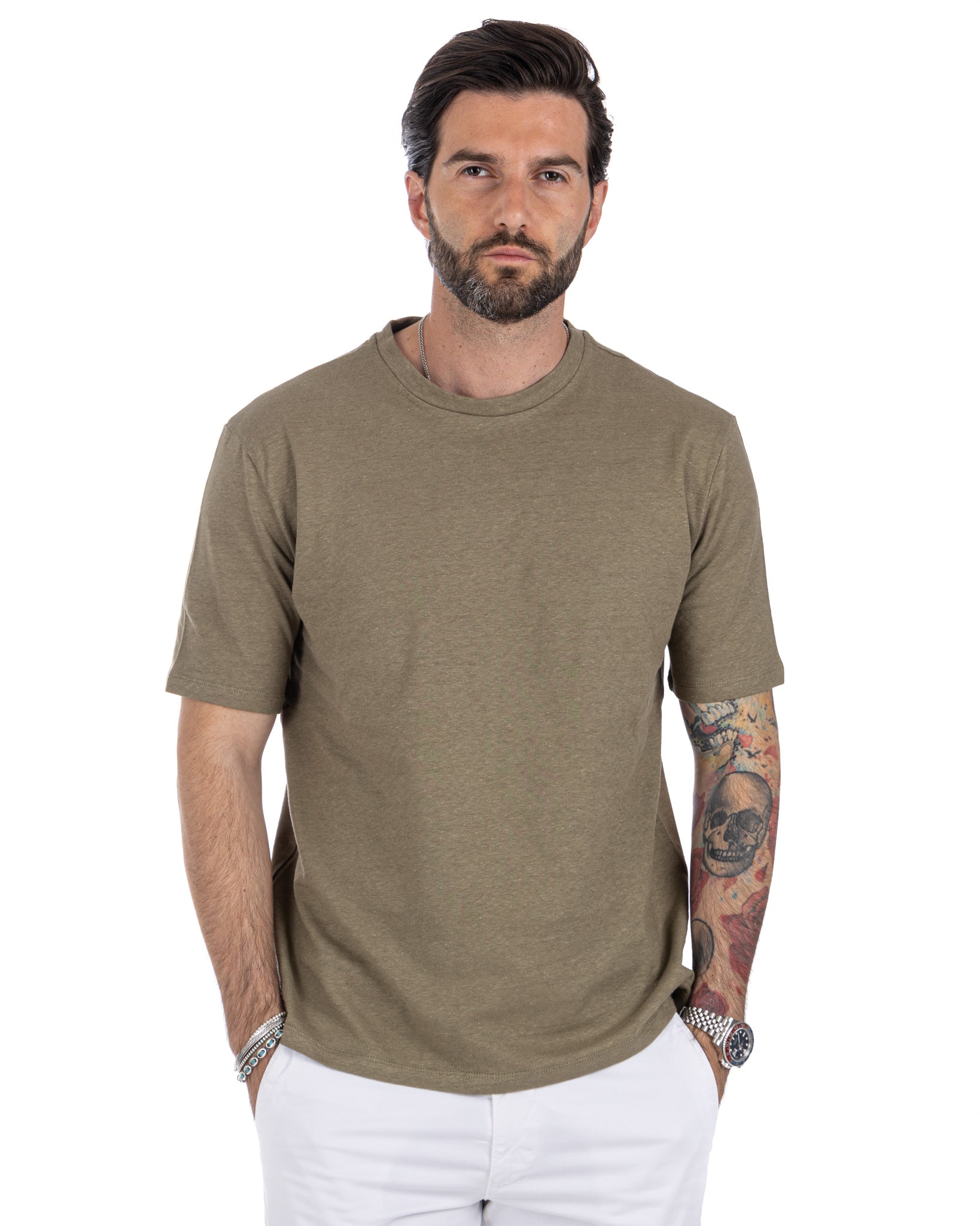 Favignana - t-shirt in lino militare
