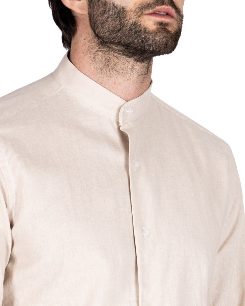 Positano - Beige Korean linen shirt