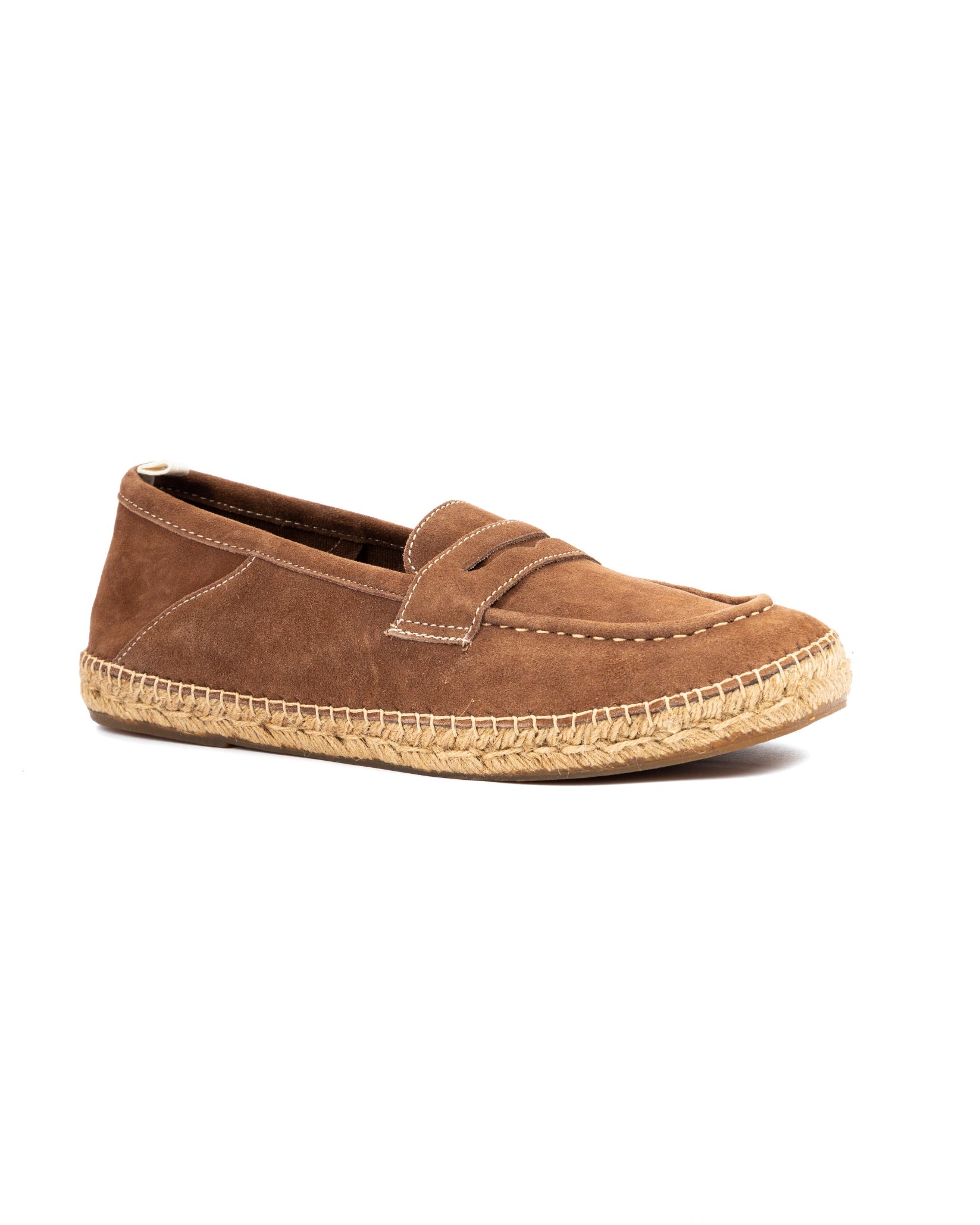 Roma - brown suede moccasin with rope sole
