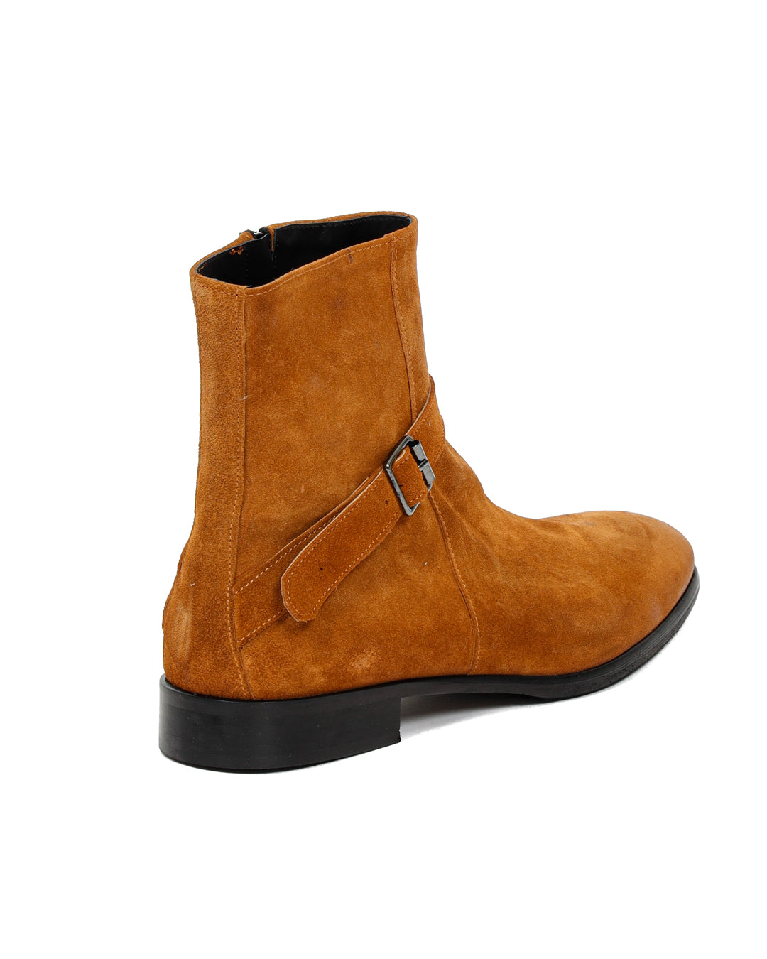 Neil - camel suede ankle boot with strap