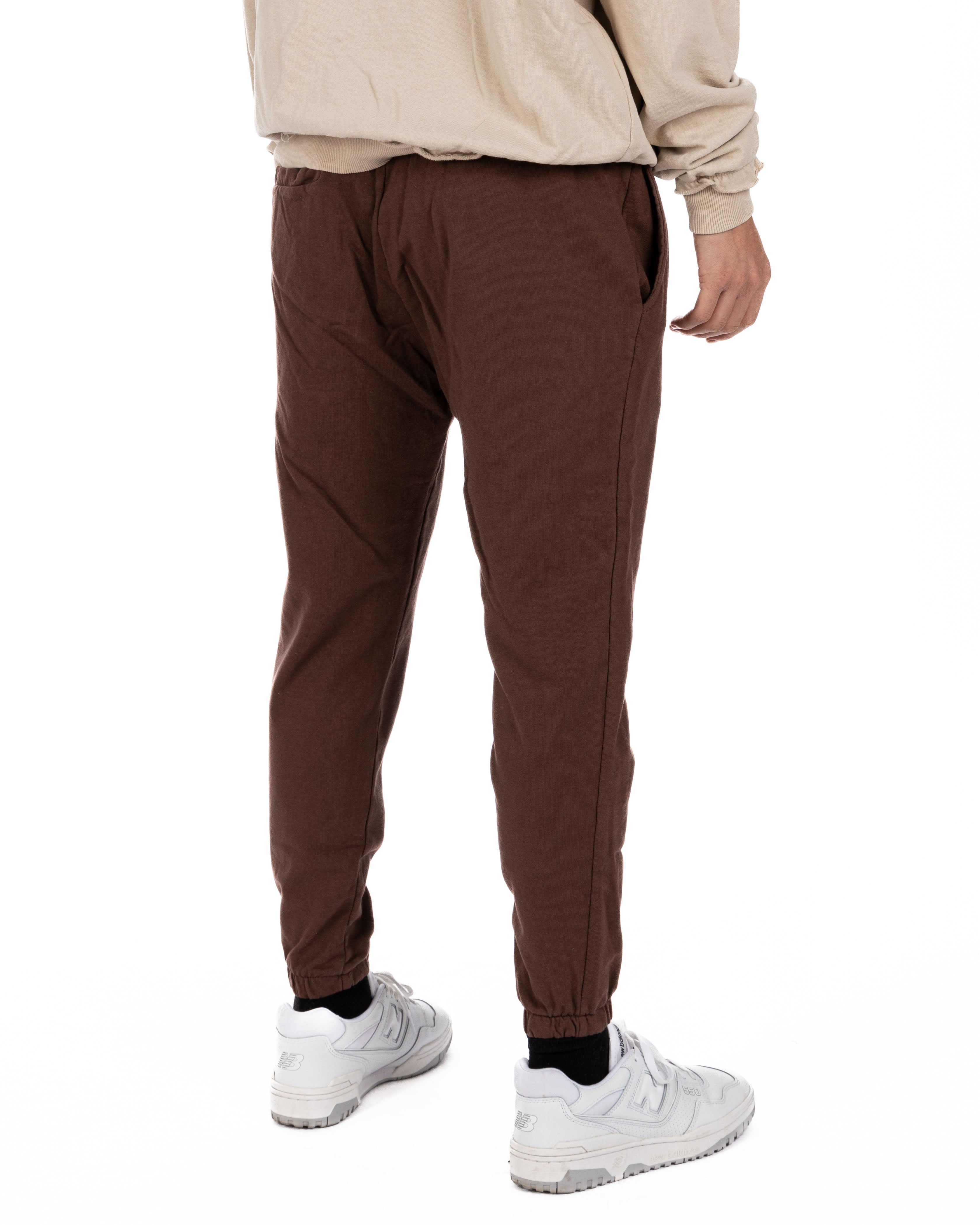 Hans - dark brown tracksuit trousers