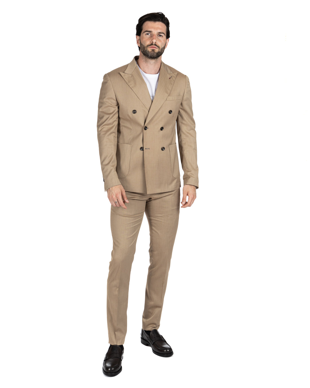 Marseille - beige solaro double-breasted suit